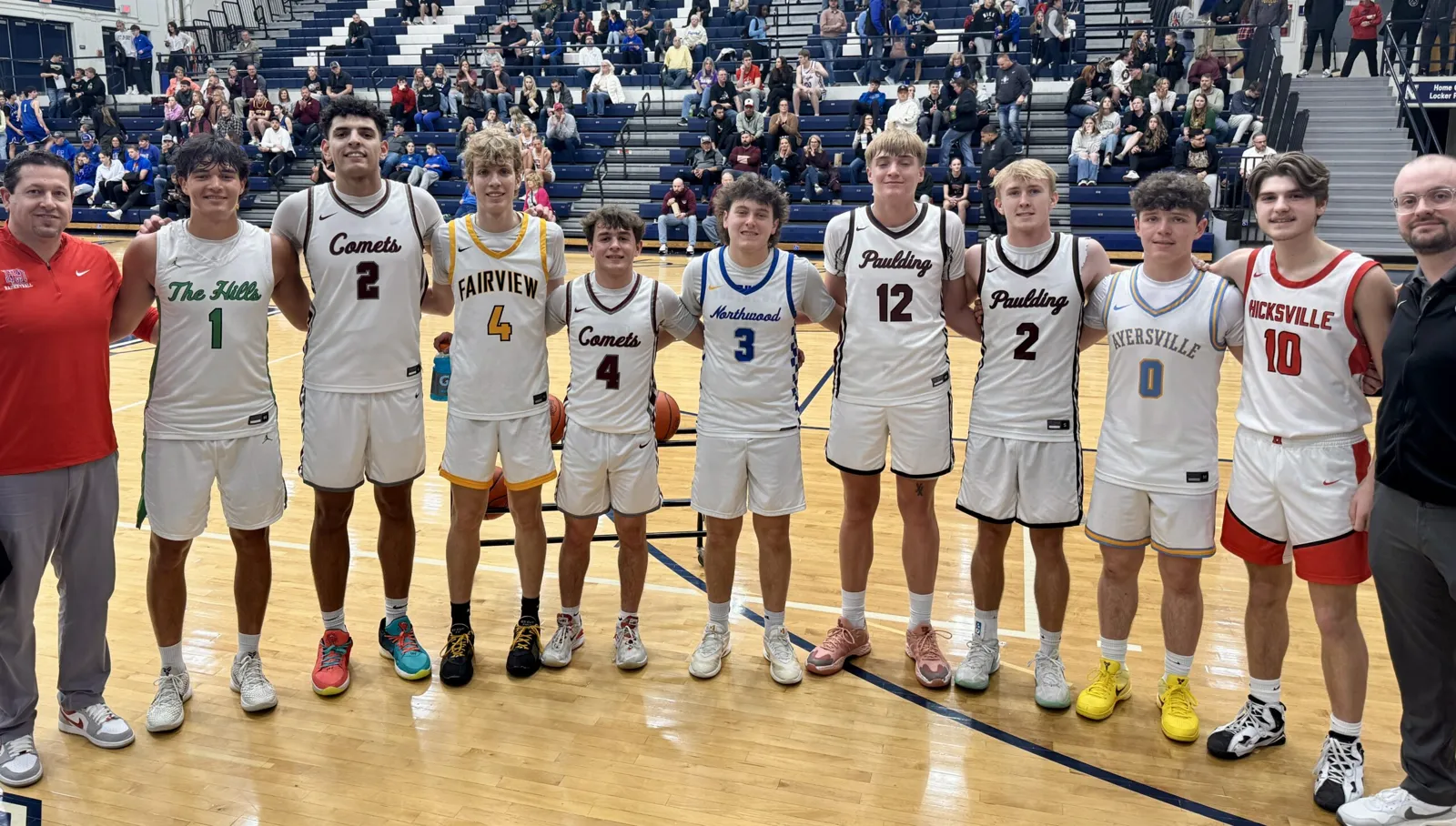 Avi Hanusz with fellow selections at the 2026 District 7 All-Star Game